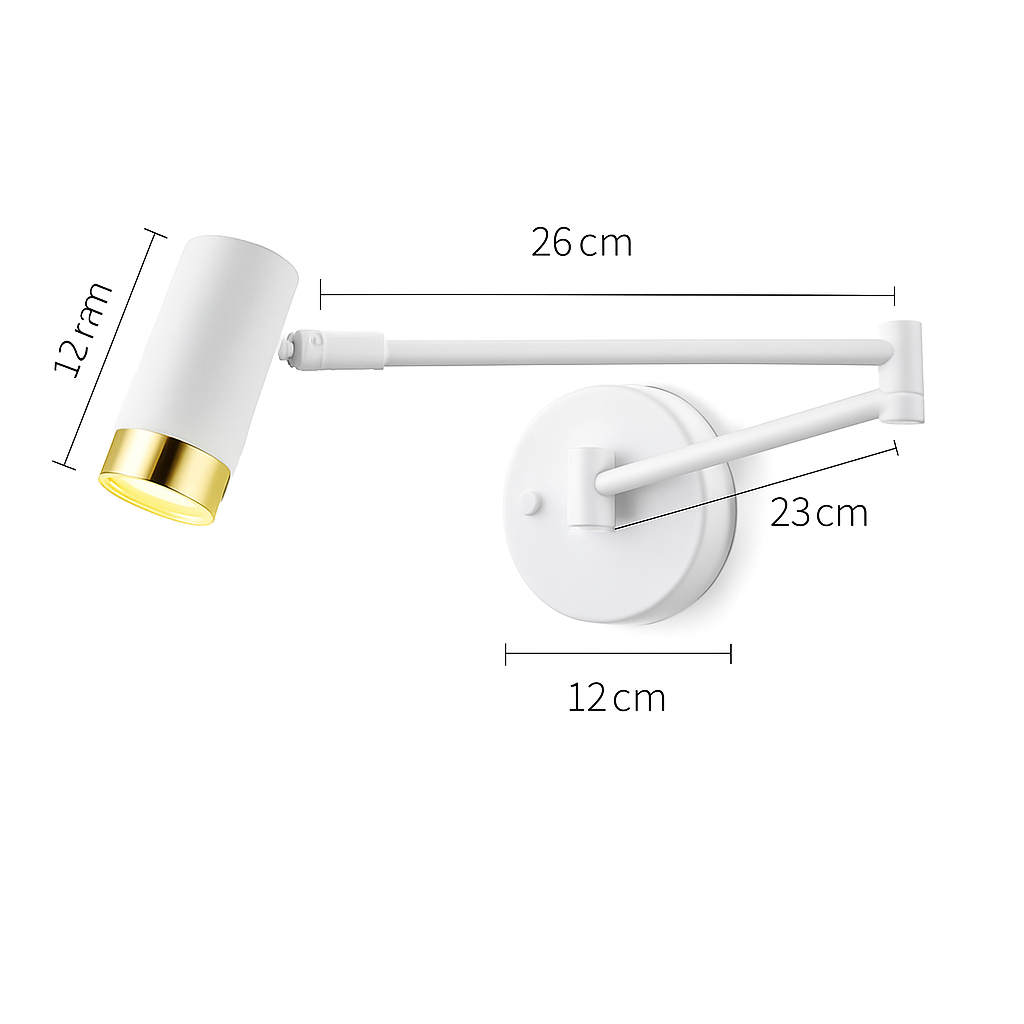 applique murale led modernes bras long réglable décoration d'intérieur - vue 7 sur 10