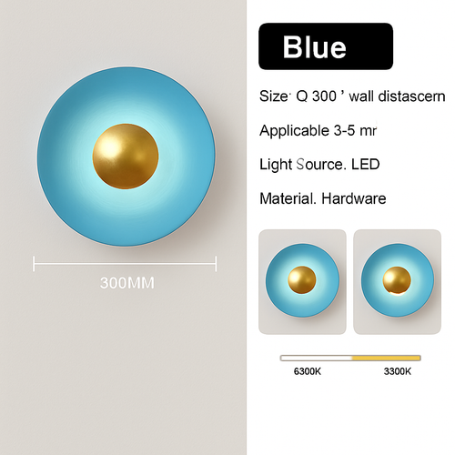 applique murale led ronde moderne pour décoration intérieure éclairage élégant - vue 8 sur 11