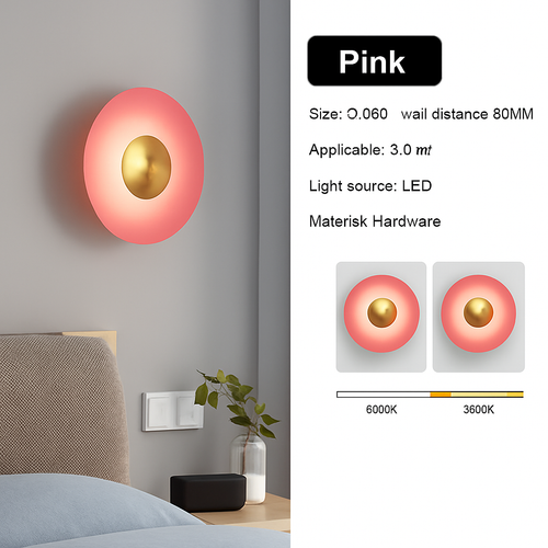 applique murale led ronde moderne pour décoration intérieure éclairage élégant - vue 9 sur 11
