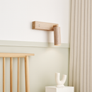 Applique murale led rotative avec interrupteur en bois wabi-sabi