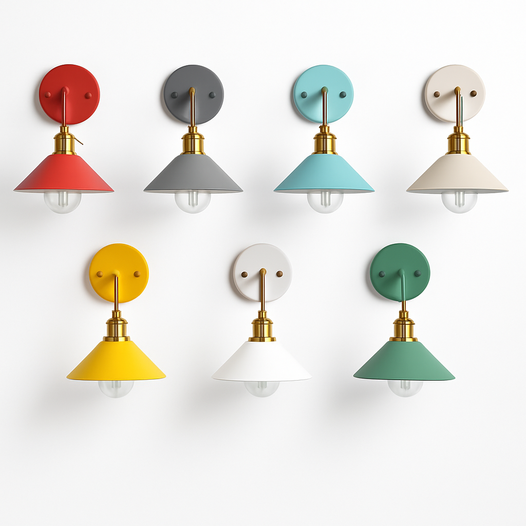Applique murale LED Vintage Plated de couleurs - vue 6 sur 7