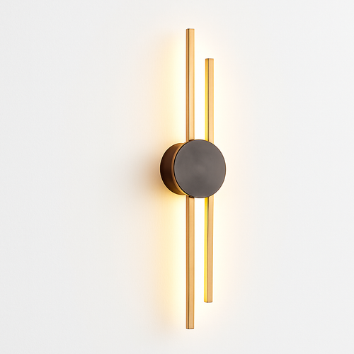 applique murale minimaliste en laiton led atmosphère - vue 12 sur 18