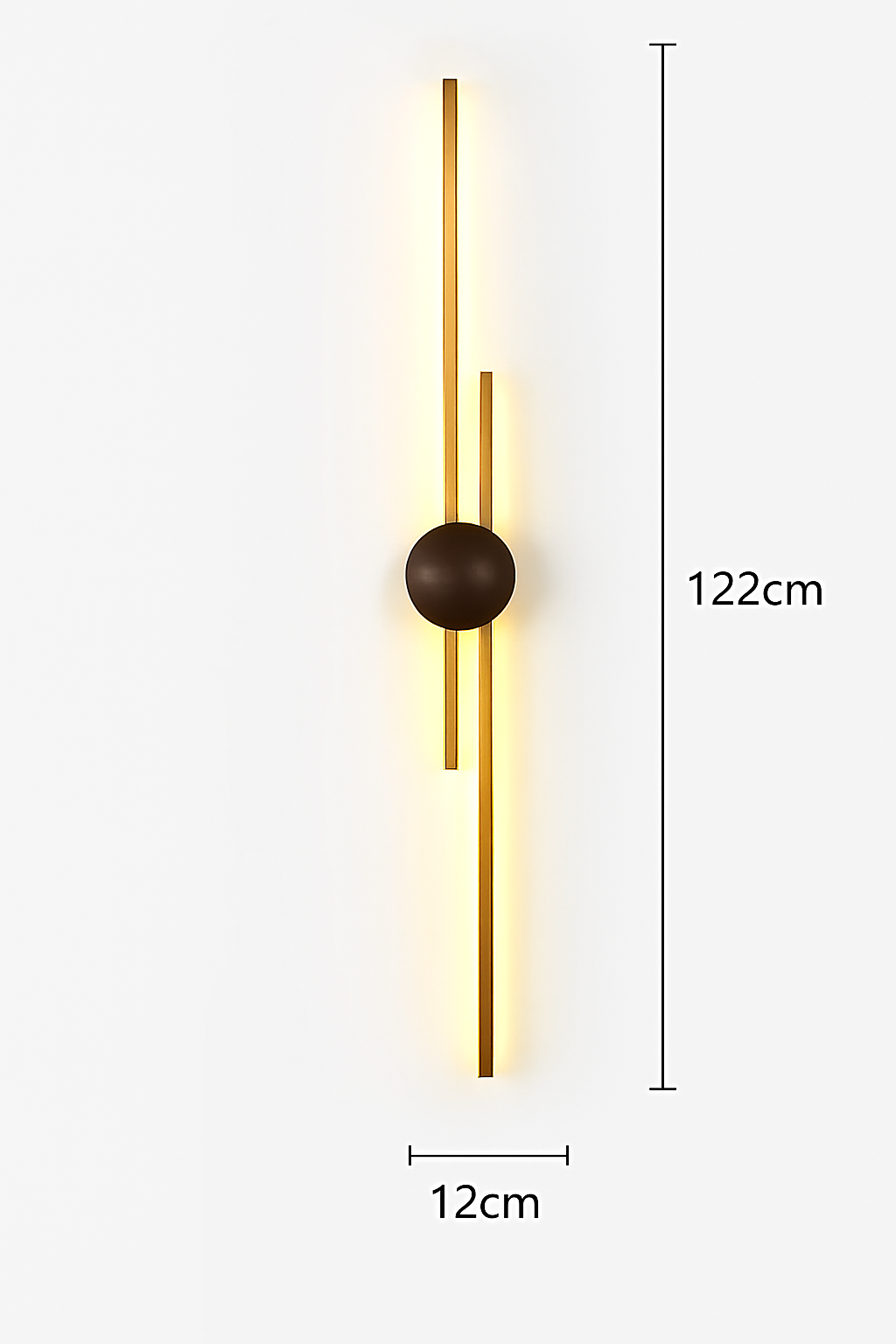 applique murale minimaliste en laiton led atmosphère - vue 13 sur 18