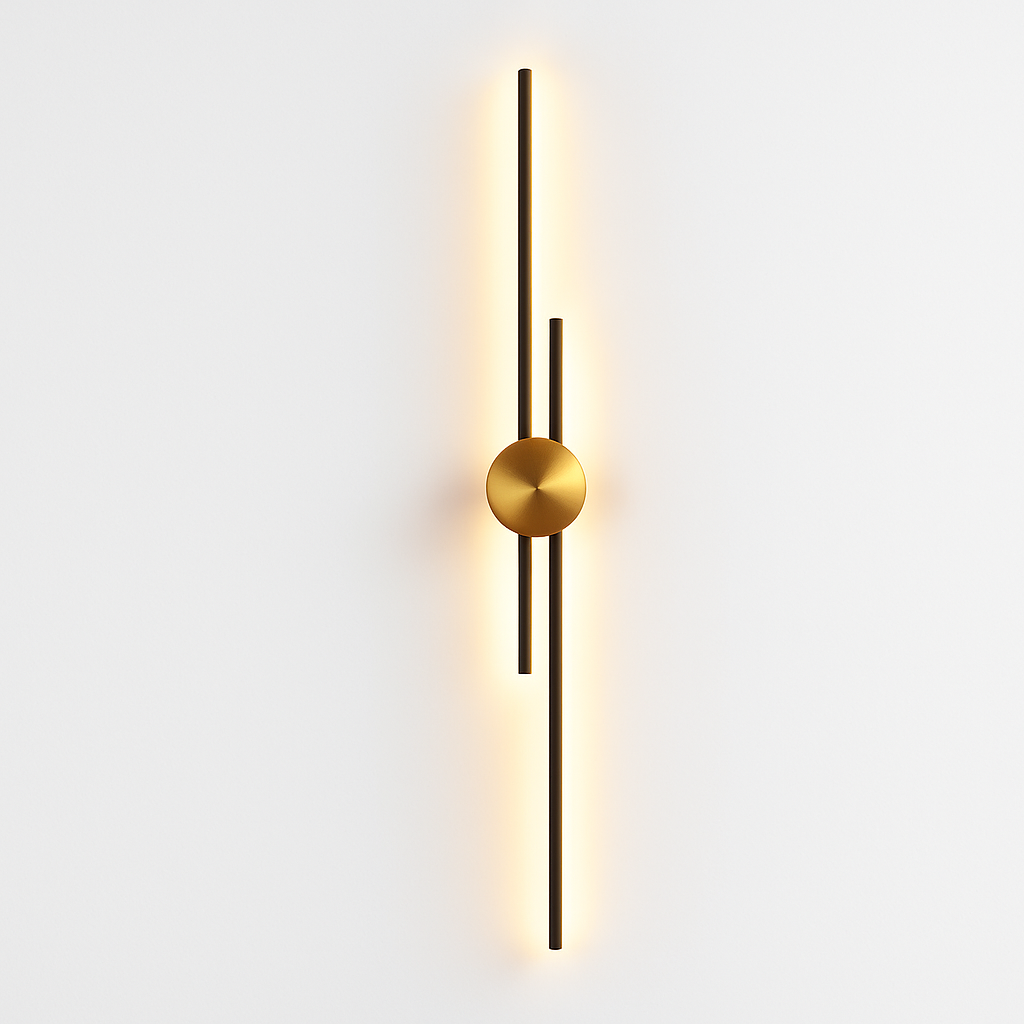 applique murale minimaliste en laiton led atmosphère - vue 14 sur 18