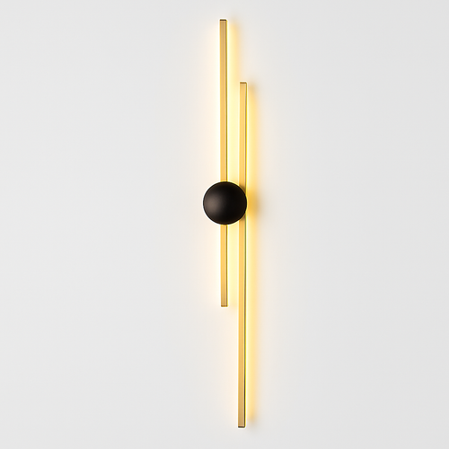 applique murale minimaliste en laiton led atmosphère - vue 19 sur 18