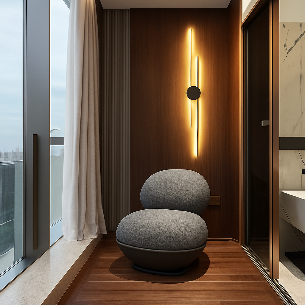 applique murale minimaliste en laiton led atmosphère - vue 3 sur 18
