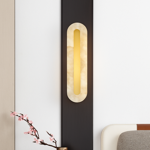 applique murale moderne en cuivre et marbre design élégant - vue 4 sur 10