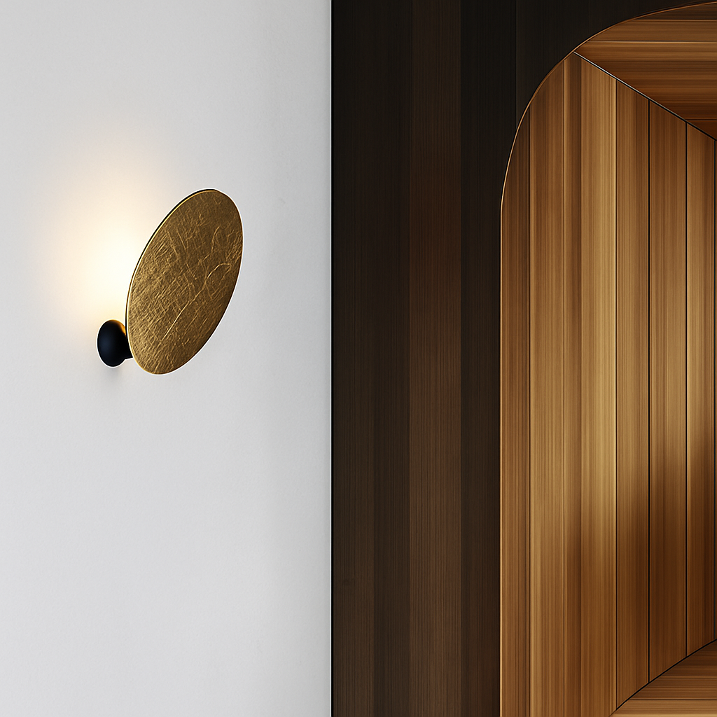 applique murale moderne en forme de lune design italien - vue 4 sur 7
