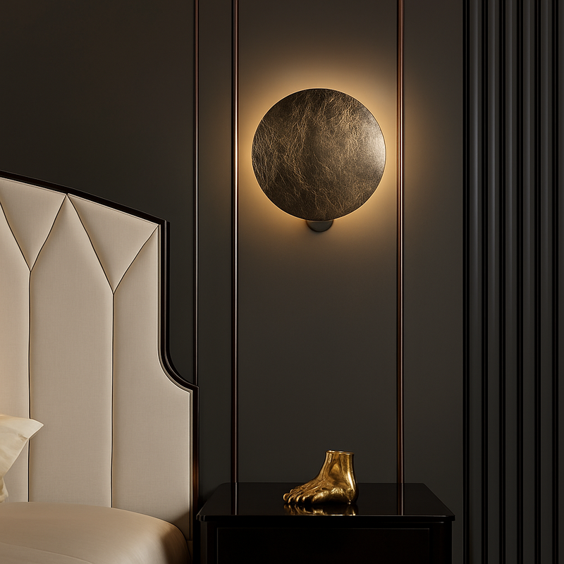 applique murale moderne en forme de lune design italien
