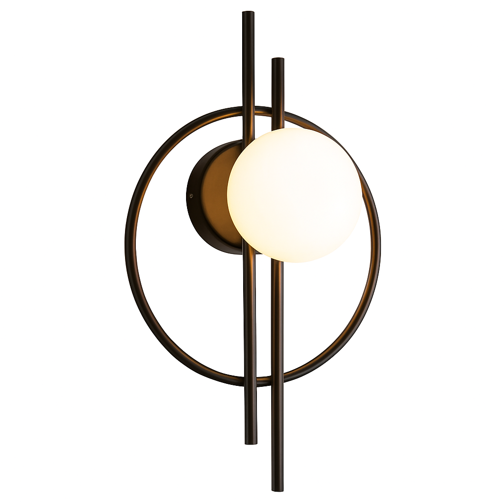 Applique murale moderne en métal rond Harlow - vue 9 sur 9
