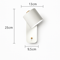Applique murale moderne LED aux formes arrondies en métal et bois Nordic