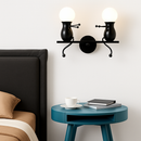 Applique murale moderne LED bonhommes colorés style Cartoon