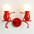 Applique murale moderne LED bonhommes colorés style Cartoon