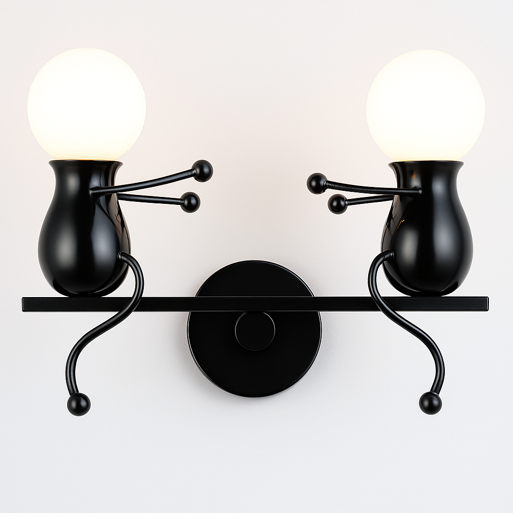Applique murale moderne LED bonhommes colorés style Cartoon - vue 7 sur 8