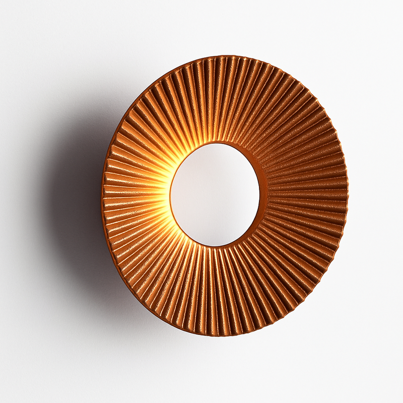 Applique murale moderne LED forme de soleil métallique Hasna