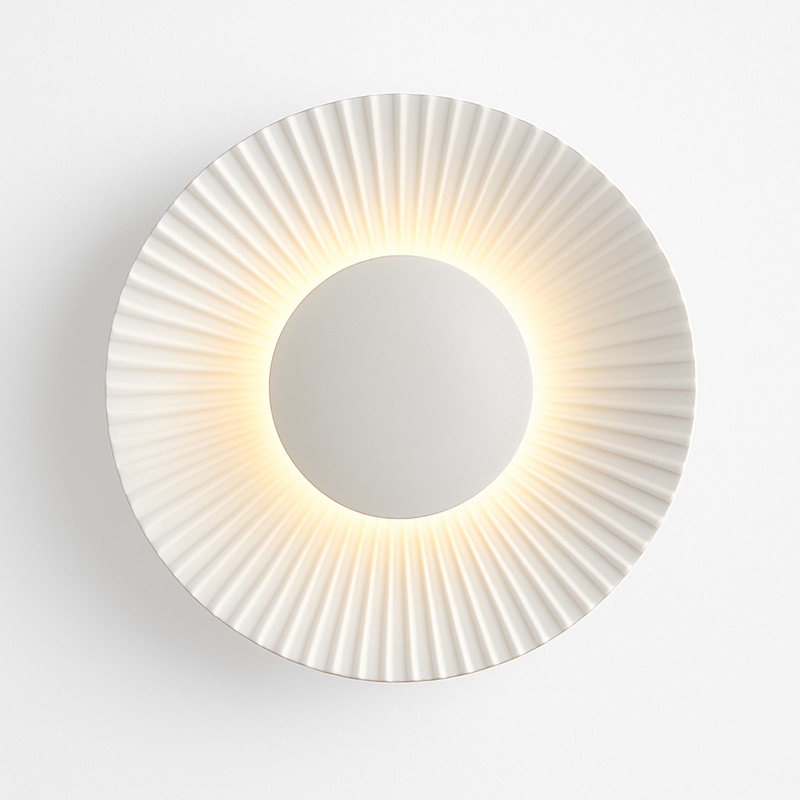 Applique murale moderne LED forme de soleil métallique Hasna