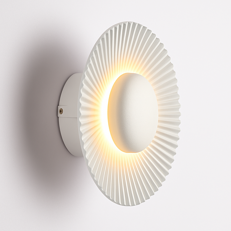 Applique murale moderne LED forme de soleil métallique Hasna