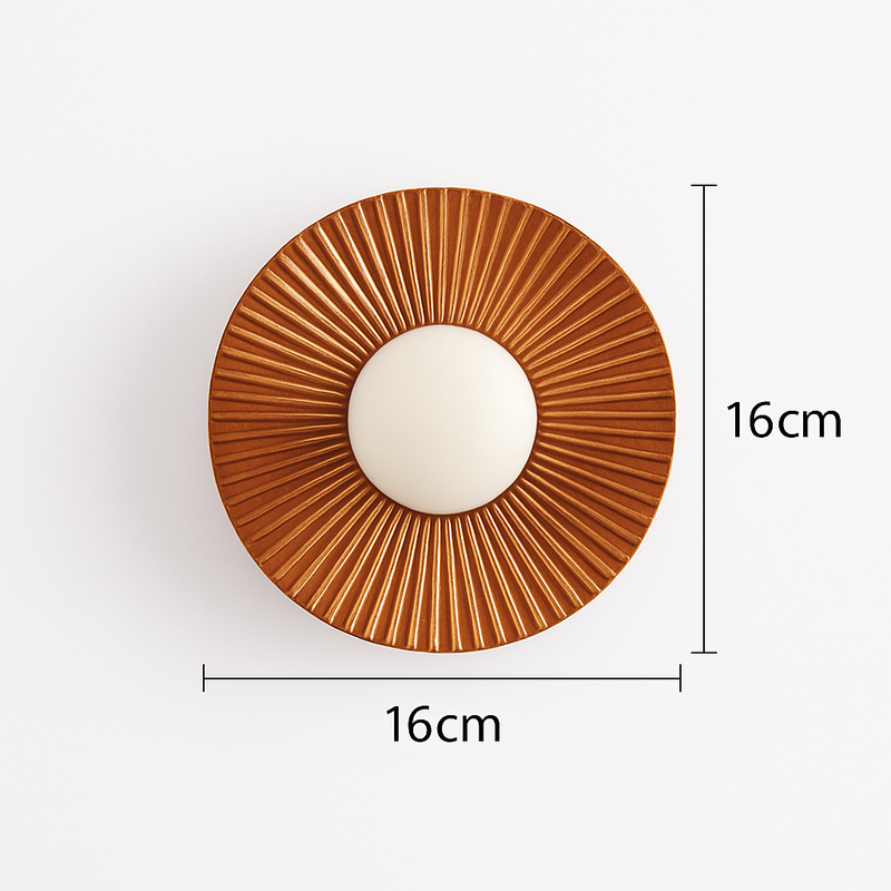 Applique murale moderne LED forme de soleil métallique Hasna