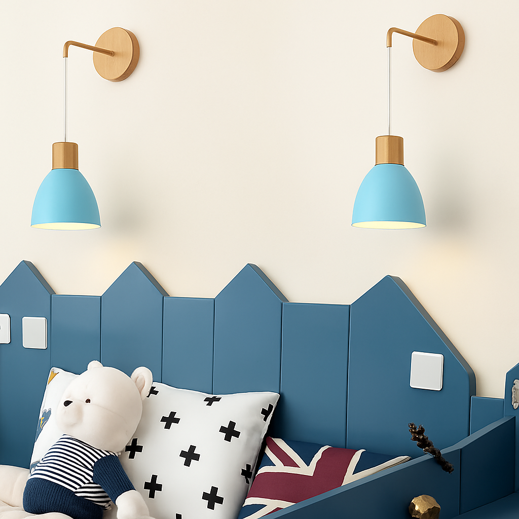 Applique murale nordique en bois avec interrupteur - vue 4 sur 15