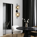 Applique murale nordique en verre transparent gris blanc