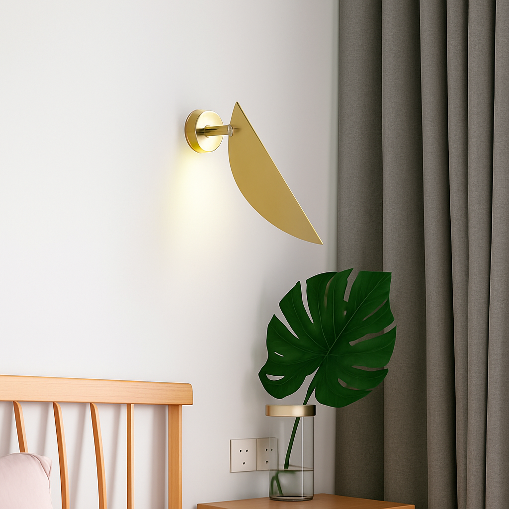 applique murale nordique à led avec feuilles réglables pour décoration intérieure - vue 4 sur 7