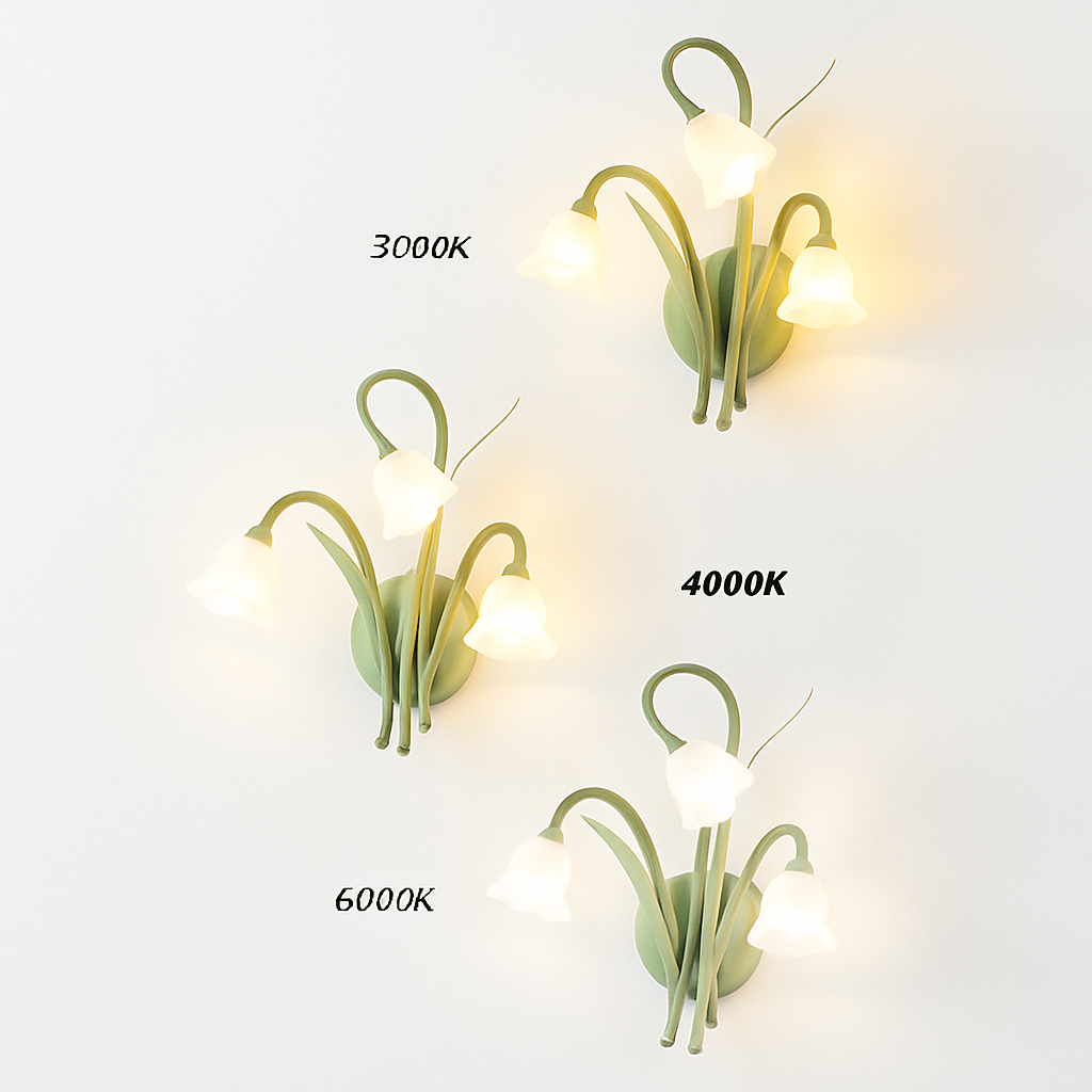 Applique murale rétro restaurant vert led éclairage fleurs créatives américaines - vue 3 sur 7