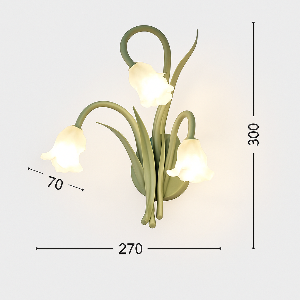 Applique murale rétro restaurant vert led éclairage fleurs créatives américaines - vue 7 sur 7