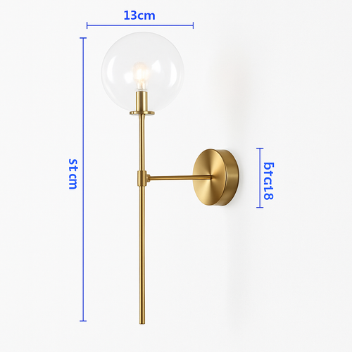 applique murale ronde en verre style post-moderne nordique - vue 11 sur 12