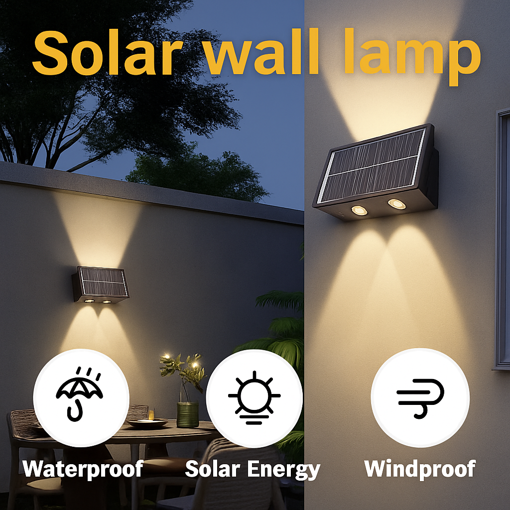 applique murale solaire extérieure led étanche pour jardin et balcon - vue 3 sur 13