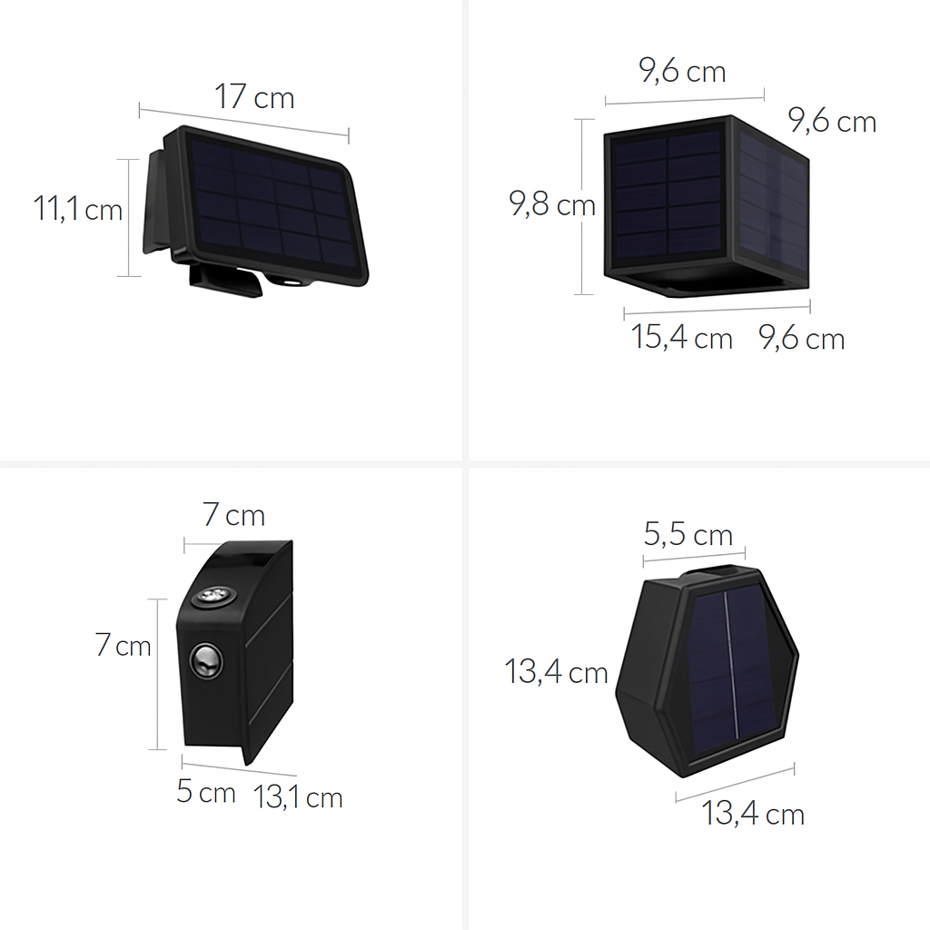 applique murale solaire led extérieure étanche pour jardin - vue 4 sur 13