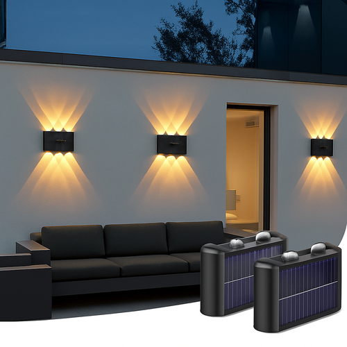 applique murale solaire étanche pour décoration extérieure jardin - vue 2 sur 14