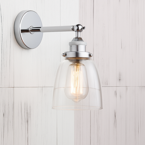 applique murale vintage phansthy en verre clair pour escalier loft