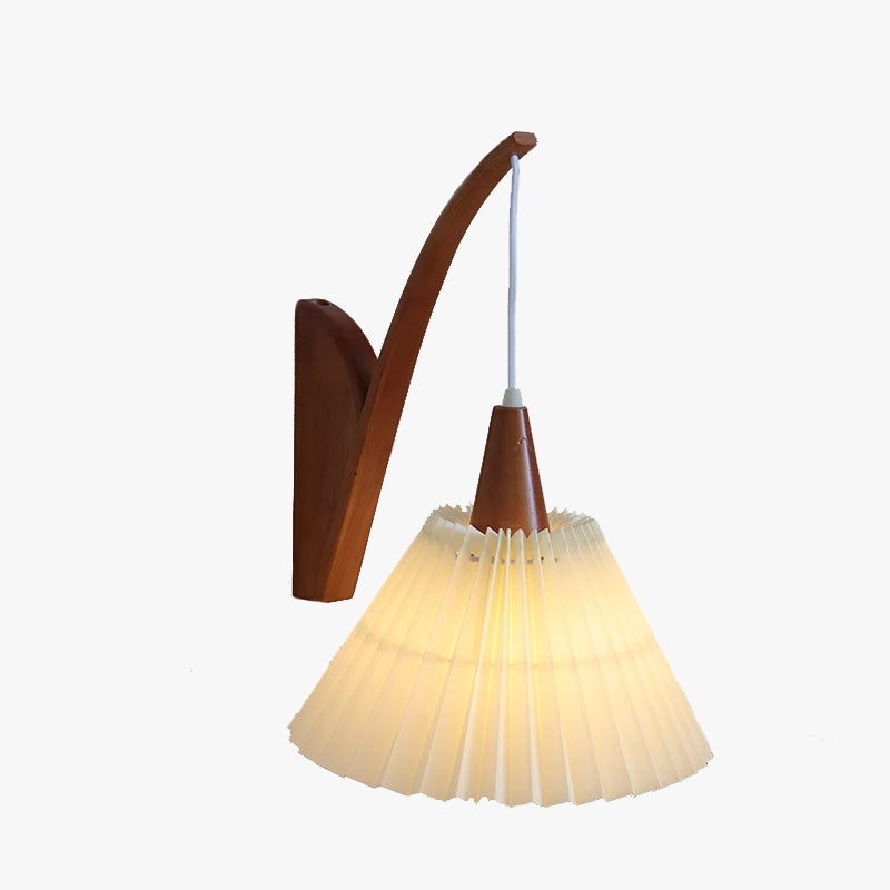 Applique plissée en bois massif
