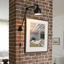 applique vintage en métal avec luminaires rotatifs