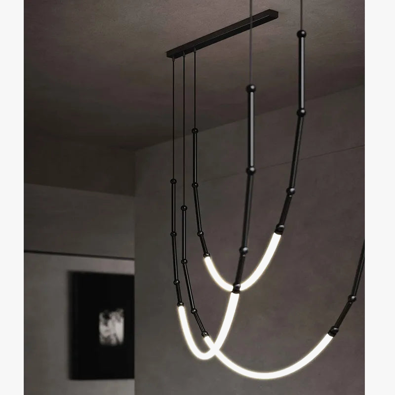 Lustre Art moderne Bar Comptoir Restaurant LED Simple Ligne Décor À La Maison