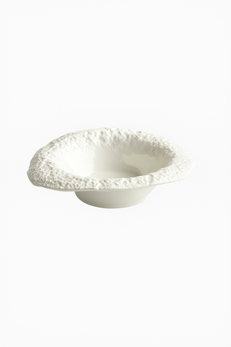 Assiette bol céramique texture roche style chapeau champignon