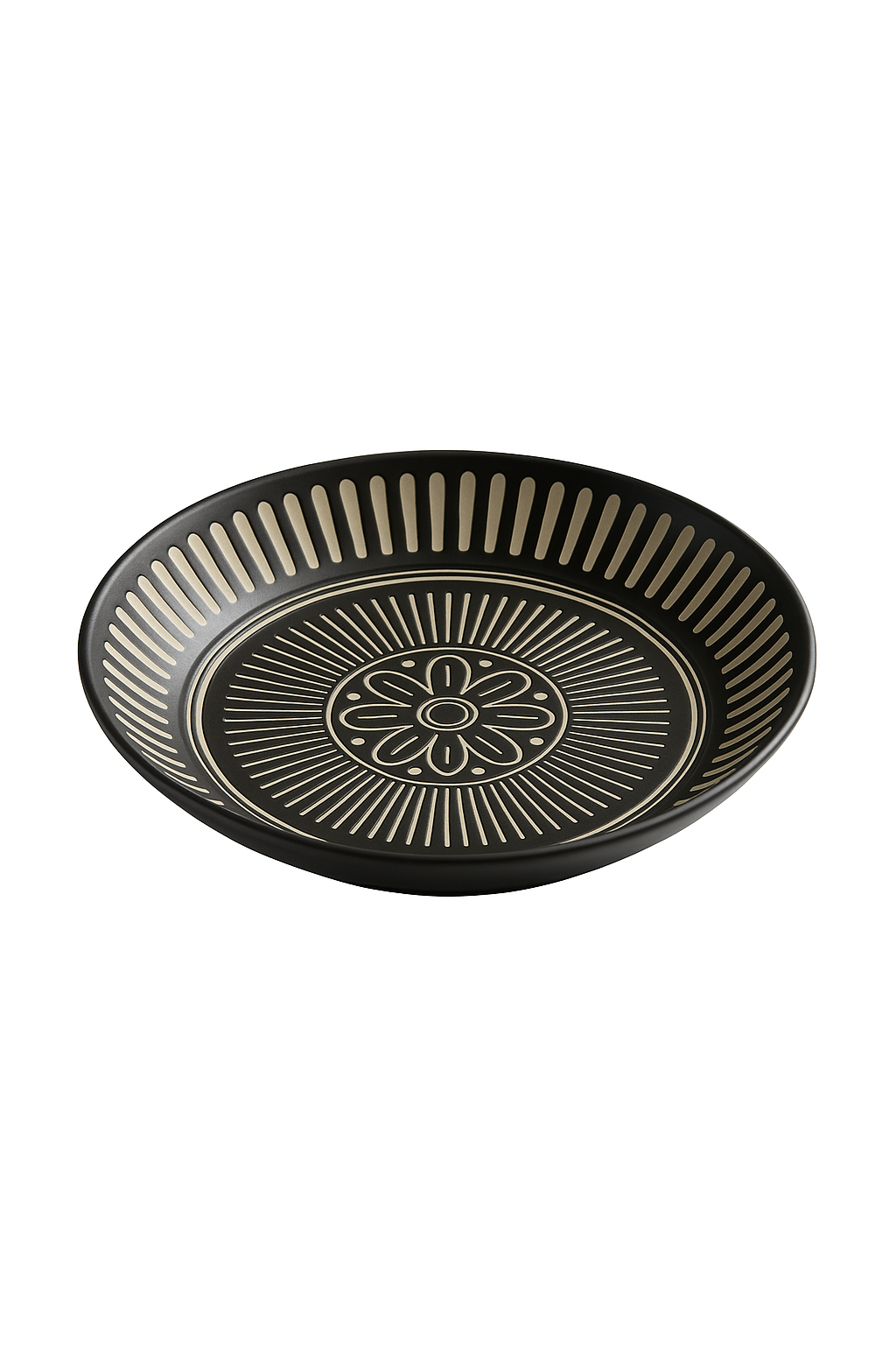 Assiette céramique japonaise relief style retro luxe - vue 2 sur 2