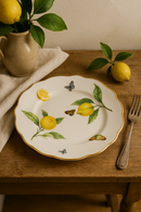Assiette céramique style européen motif citron élégante