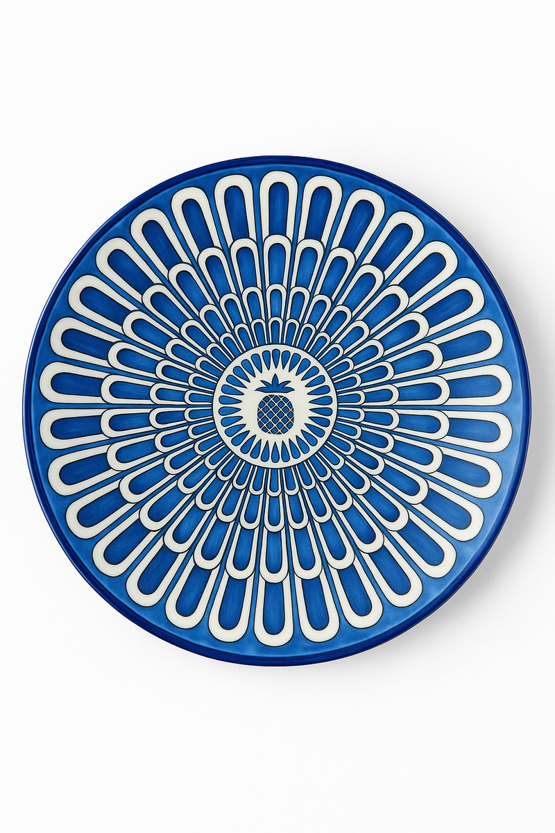 Assiette céramique style européen motif élégant thé