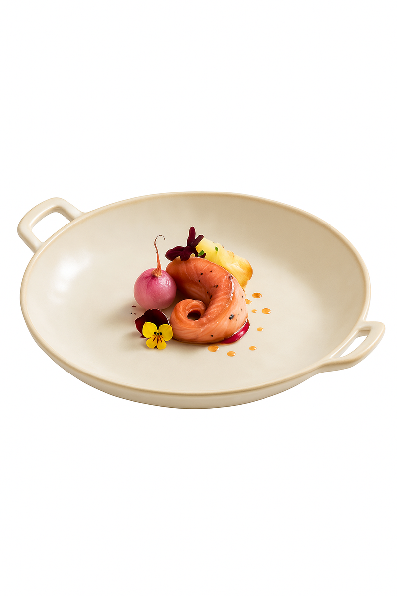 assiette ceramique vintage double oreille motif marteau cuisine