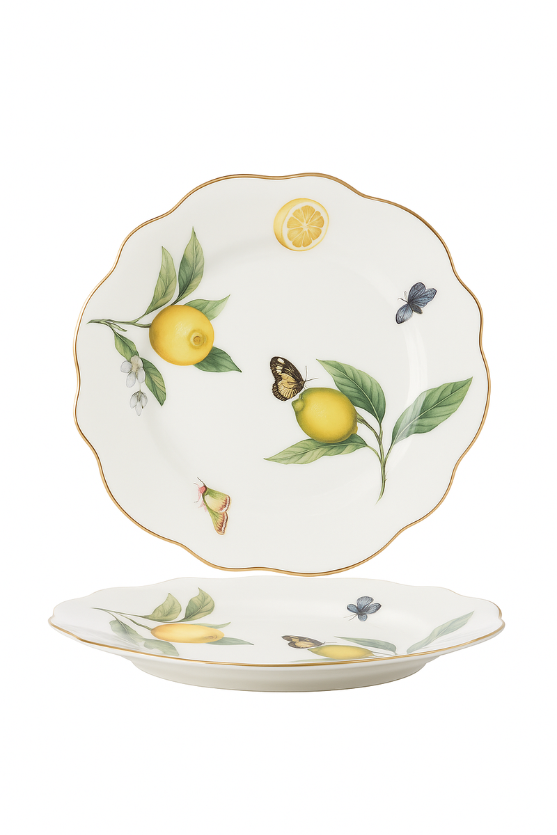 Assiette en céramique style européen motif citron