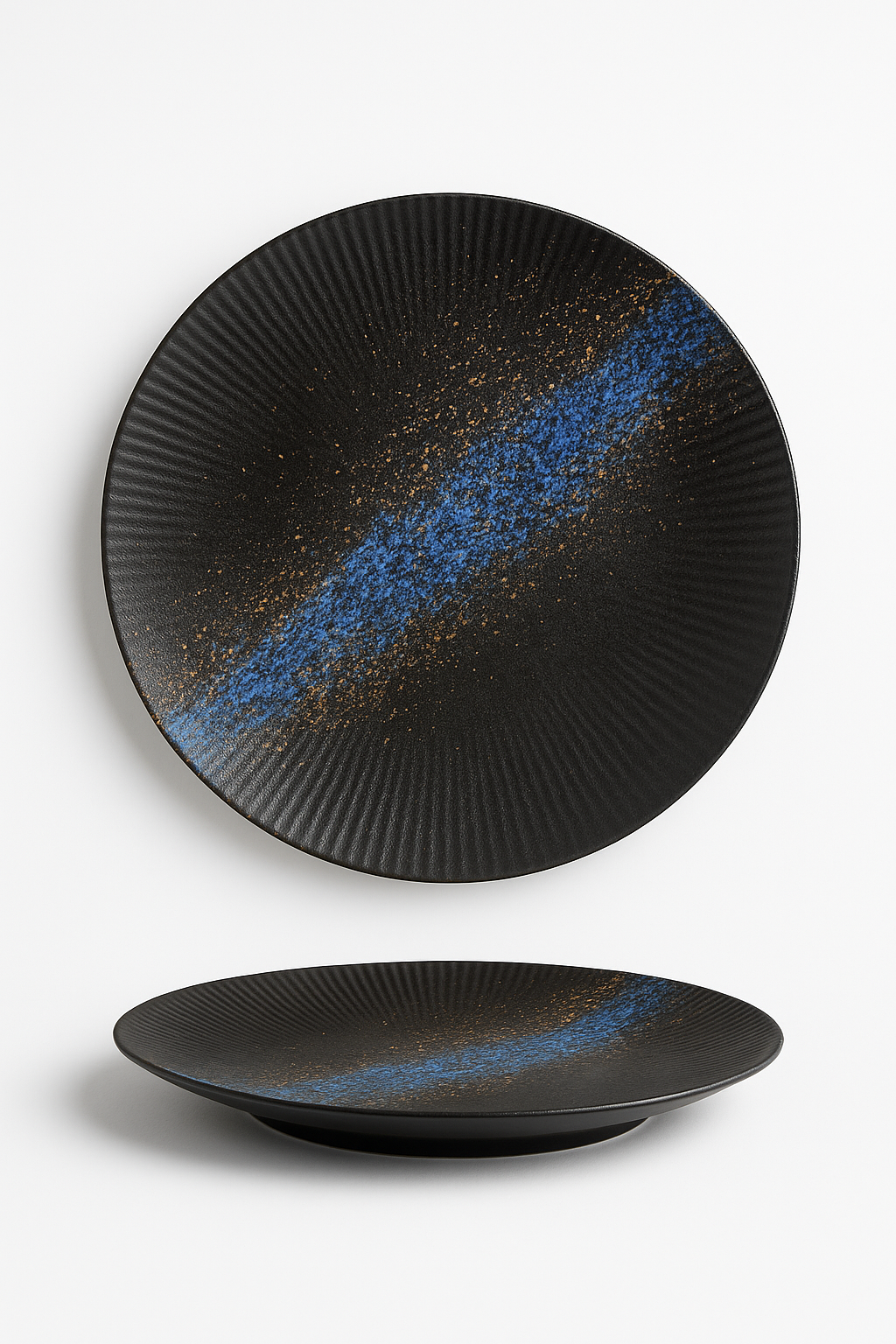 Assiette plate ceramique style japonais retro pour pates - vue 2 sur 3