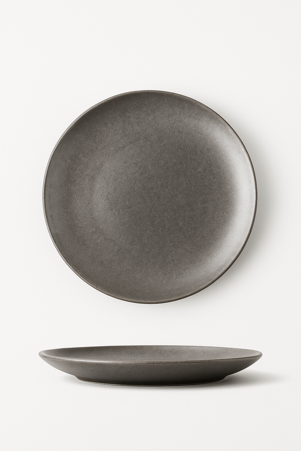 Assiette plate vintage acier inox style industriel camping
