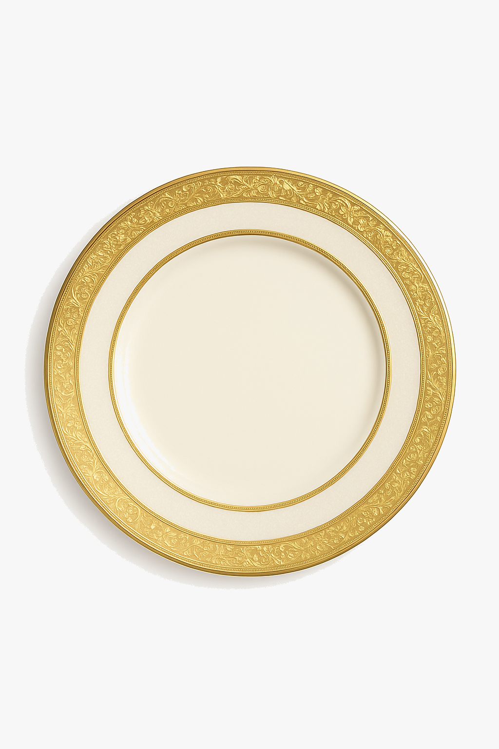 Assiette porcelaine style palais relief steak décoratif