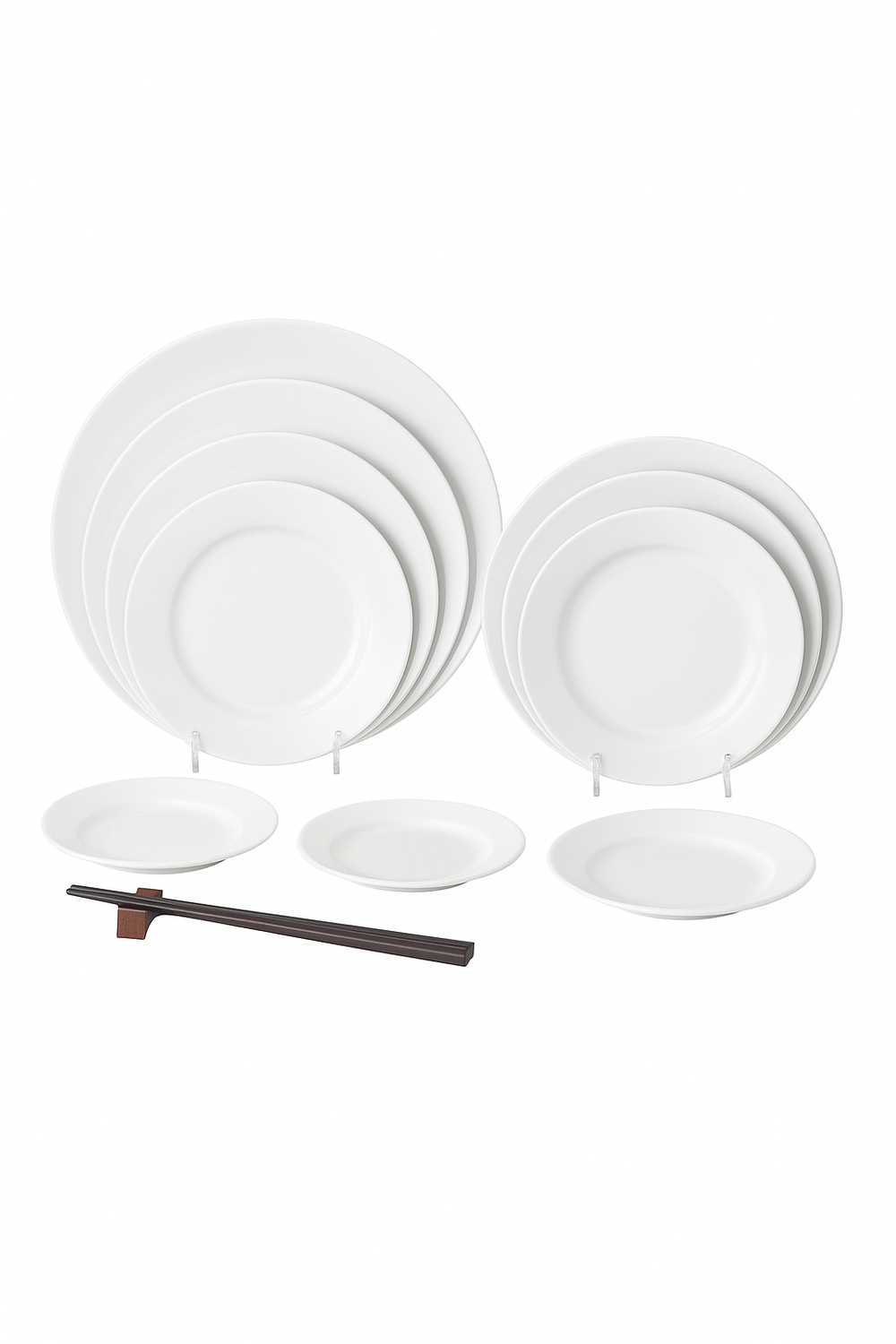 Assiette ronde melamine imitation porcelaine incassable durable