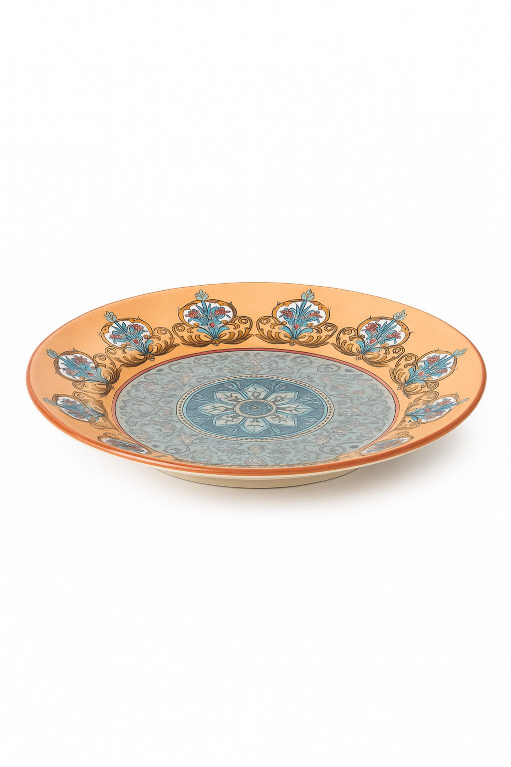 Assiettes ceramique boheme style western plate steak restaurant - vue 2 sur 3