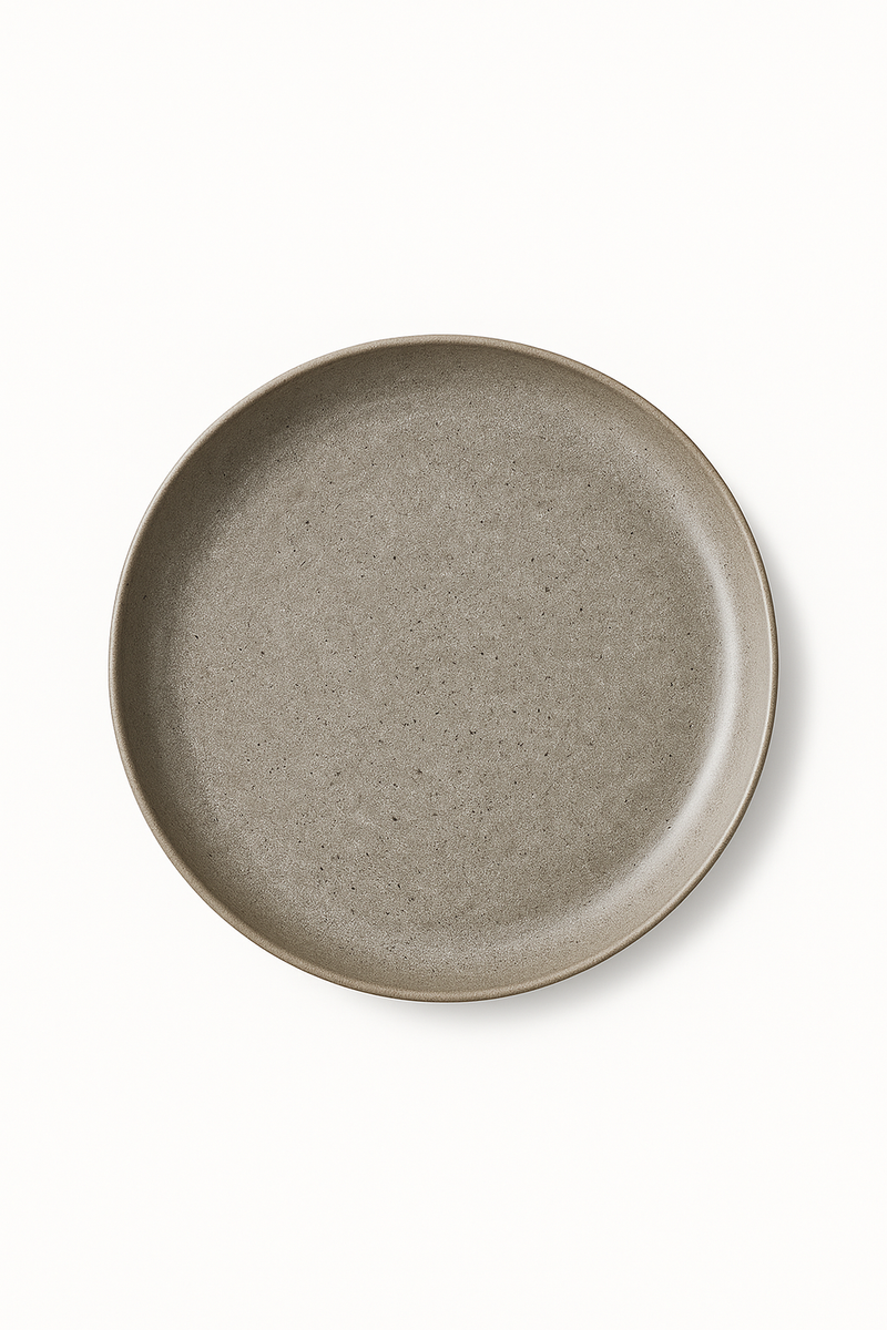 Assiettes plates acier inoxydable style industriel vintage