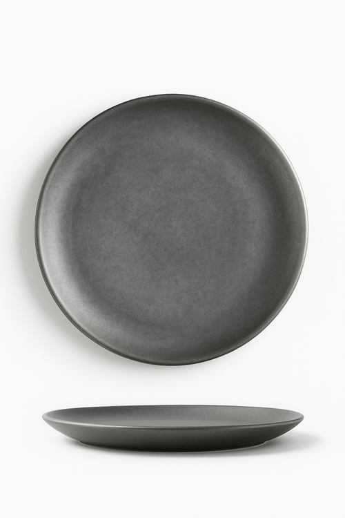 Assiettes plates acier inoxydable style nordique vintage