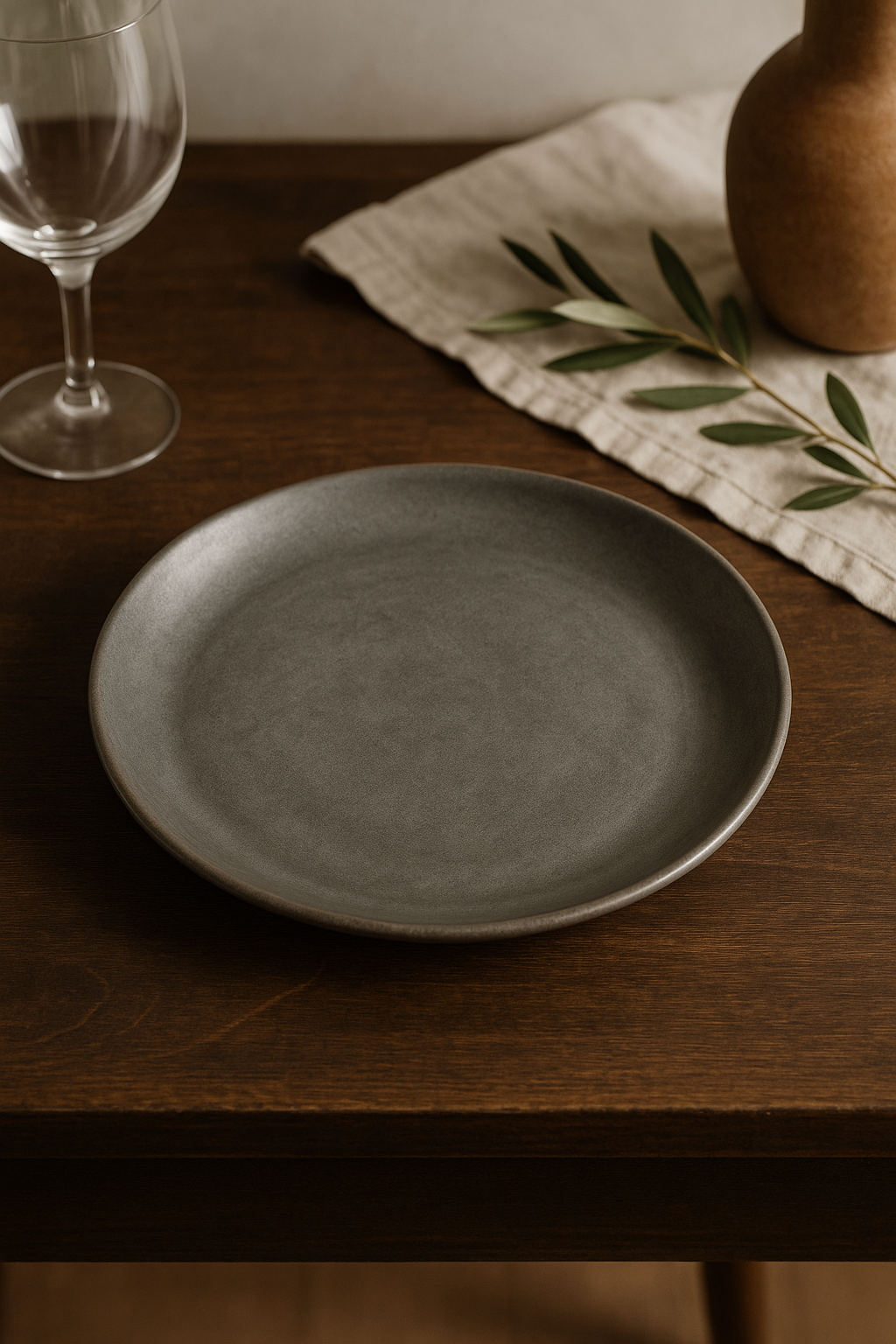 Assiettes plates acier inoxydable style nordique vintage - vue 3 sur 3