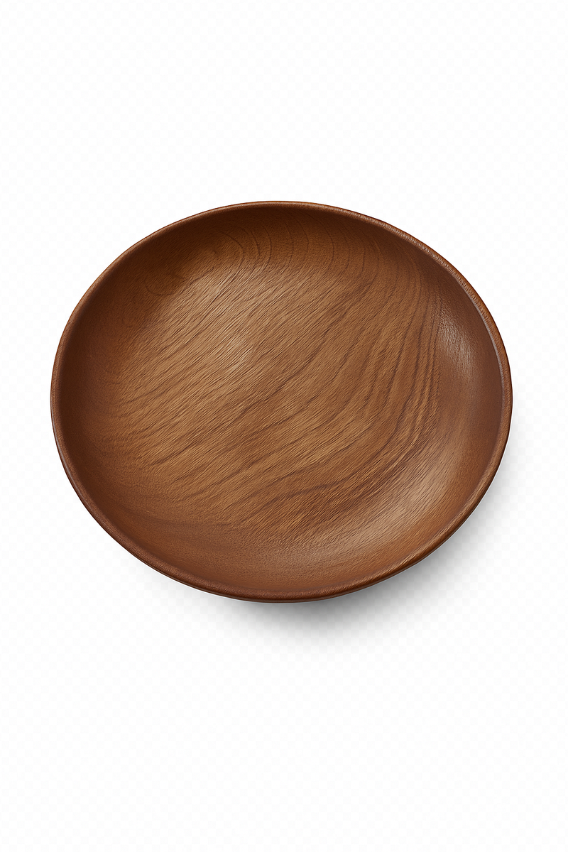 Assiettes plates bois artisanales style rustique service table